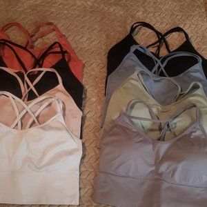 Set of 8 Amazon Evercute Strappy Crisscross Back Sport Bras